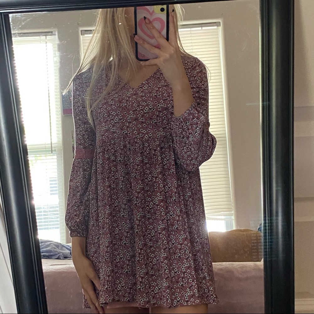 Long sleeve floral dress